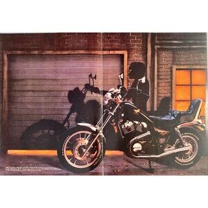 Honda Shadow Motorcyle-Bridgestone Car&Driver Magazine 2-Page Vintage Photo '83